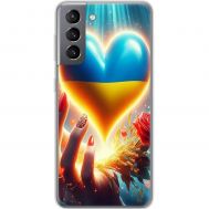 Чохол для Samsung Galaxy S21 (G991) MixCase асорті Серце в долоні