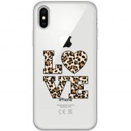 Чохол для iPhone X / Xs MixCase Леопард love