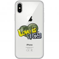 Чохол для iPhone X / Xs MixCase патріотичні Love is ЗСУ