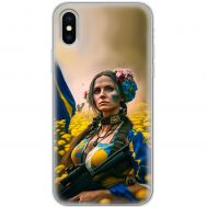 Чохол для iPhone X / Xs MixCase патріотичні ніжна Українка
