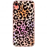 Чохол для iPhone Xr MixCase Леопард рожево-жовтогарячий