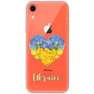 Чохол для iPhone Xr MixCase патріотичні серце з квітами