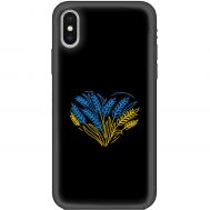 Чохол для iPhone X / Xs MixCase патріотичні синьо-жовта пшениця