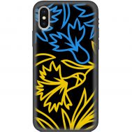 Чохол для iPhone Xs Max MixCase патріотичні синє-жовта лілія