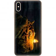 Чохол для iPhone X / Xs MixCase звірі тигр з метеликом