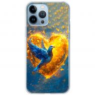 Чохол для iPhone 14 Pro Max MixCase патріотичні серце та голуб