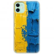 Чохол для iPhone 11 MixCase патріотичні жовто-блакитна фарба