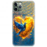 Чохол для iPhone 11 Pro Max MixCase патріотичні серце та голуб