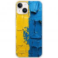 Чохол для iPhone 13 mini MixCase патріотичні жовто-блакитна фарба