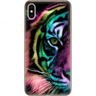 Чохол для iPhone X / Xs MixCase звірі кольоровий тигр