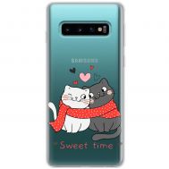 Чохол для Samsung S10 (G973) MixCase день закоханих закохані коти