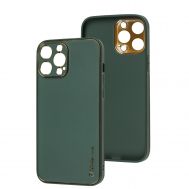 Чохол для iPhone 13 Pro Max Leather Xshield army green