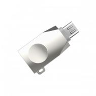 Перехідник OTG Hoco UA10 USB to MicroUSB сріблястий
