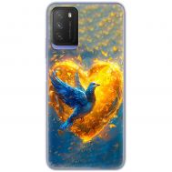 Чохол для Xiaomi Poco M3 MixCase патріотичні серце та голуб