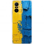 Чохол для Xiaomi Poco F3 MixCase патріотичні жовто-блакитна фарба