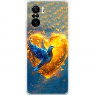 Чохол для Xiaomi Poco F3 MixCase патріотичні серце та голуб