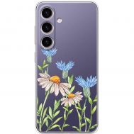 Чохол для Samsung Galaxy S24 Mixcase квіти волошки та ромашки