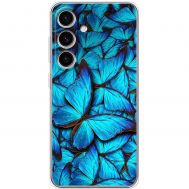Чохол для Samsung Galaxy S24 MixCase метелики сині