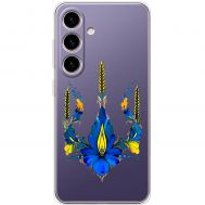 Чохол для Samsung Galaxy S24 MixCase патріотичні тризуб з квітів