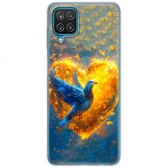 Чохол для Samsung Galaxy A22 / M22 / M32 4G MixCase патріотичні серце та голуб