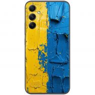 Чохол для Samsung Galaxy A35 MixCase патріотичні жовто-блакитна фарба