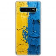 Чохол для Samsung Galaxy S10 (G973) MixCase патріотичні жовто-блакитна фарба