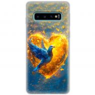 Чохол для Samsung Galaxy S10 (G973) MixCase патріотичні серце та голуб