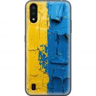 Чохол для Samsung Galaxy A01 (A015) MixCase патріотичні жовто-блакитна фарба