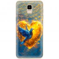 Чохол для Samsung Galaxy J6 2018 (J600) MixCase патріотичні серце та голуб