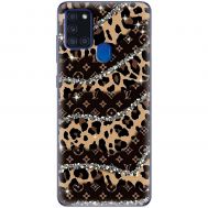 Чохол для Samsung Galaxy A21s (A217) MixCase Леопард Louis Vuitton