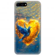 Чохол для iPhone 7 Plus / 8 Plus MixCase патріотичні серце та голуб