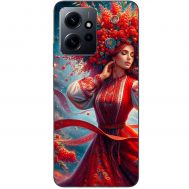 Чохол для Xiaomi Redmi Note 12 4G MixCase патріотичні жінка в червоному