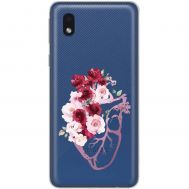 Чохол для Samsung Galaxy A01 Core (A013) Mixcase квіти серце поросло квітами