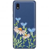 Чохол для Samsung Galaxy A01 Core (A013) Mixcase квіти волошки та ромашки