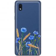 Чохол для Samsung Galaxy A01 Core (A013) Mixcase квіти волошки в пшениці