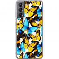 Чохол для Samsung Galaxy S21 (G991) MixCase метелики різнокольорові