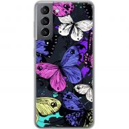 Чохол для Samsung Galaxy S21 (G991) MixCase метелики кольоровий мікс