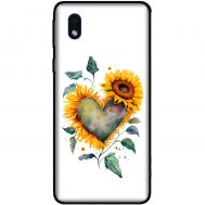 Чохол для Samsung Galaxy A01 Core (A013) MixCase осінь соняшник з серцем