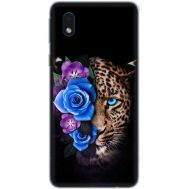 Чохол для Samsung Galaxy A01 Core (A013) MixCase Леопард у квітах