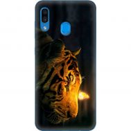 Чохол для Samsung Galaxy A20 / A30 MixCase звірі тигр з метеликом