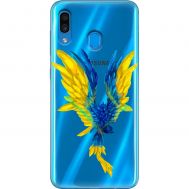Чохол для Samsung Galaxy A20 / A30 MixCase патріотичні жовто-синій птах