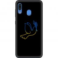 Чохол для Samsung Galaxy A20 / A30 MixCase патріотичні синє-жовтий голуб