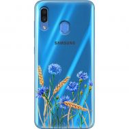 Чохол для Samsung Galaxy A20 / A30 Mixcase квіти волошки в пшениці