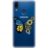 Чохол для Samsung Galaxy A10s (A107) MixCase патріотичні жовто-синій метелик