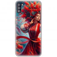 Чохол для Samsung Galaxy A11 / M11 MixCase патріотичні жінка в червоному