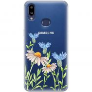 Чохол для Samsung Galaxy A10s (A107) Mixcase квіти волошки та ромашки