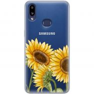 Чохол для Samsung Galaxy A10s (A107) Mixcase квіти три соняшники