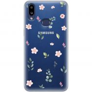 Чохол для Samsung Galaxy A10s (A107) Mixcase квіти патерн квіти гілки евкаліпт