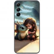 Чохол для Samsung Galaxy M54 (M546) MixCase асорті дівчинка і дракончик