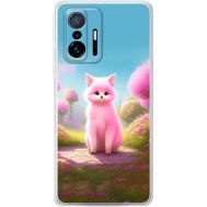 Чохол для Xiaomi 11T / 11T Pro MixCase весна рожева кішечка